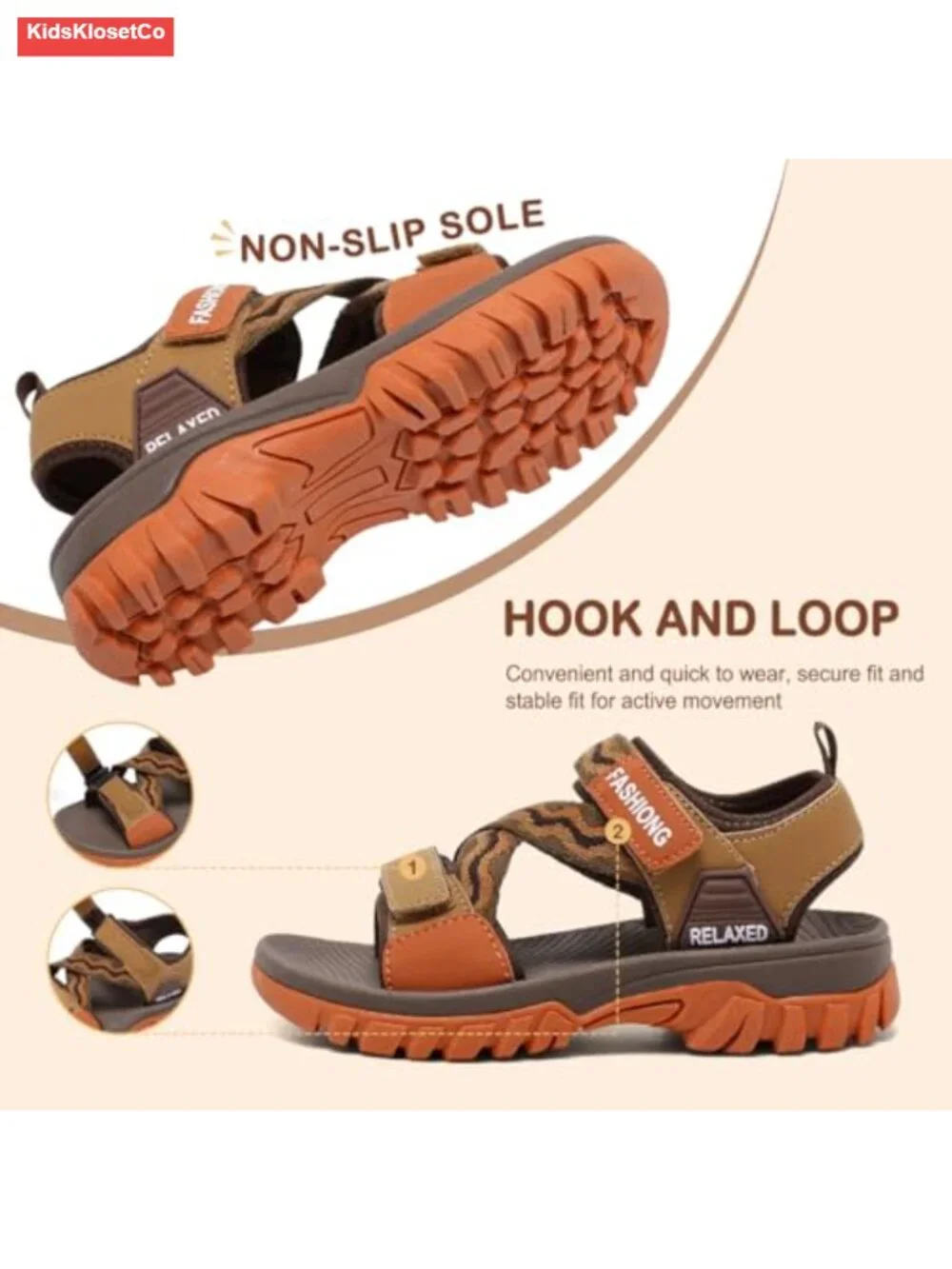Kids Orthopedic Walking Sandals Arch Support Sport Hiking Sandals
